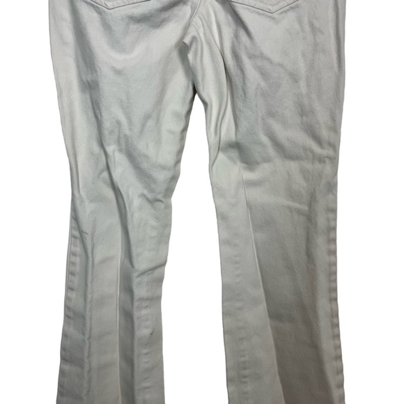 MICHAEL KORS White Blue Ribbon Waist Band Bootcut Boot Cut !00% Cotton Jeans 4 - Picture 13 of 16